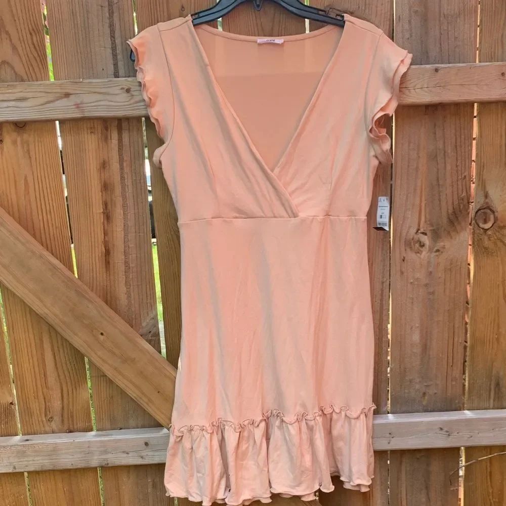 Ardene Coral Mini Dress with Ruffle Hem